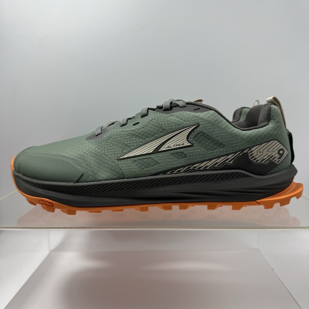 Brand New Altra Lone Peak 9 AL0A85PG89E Green Trail Shoes Men's Size 10.5 SAMPLE